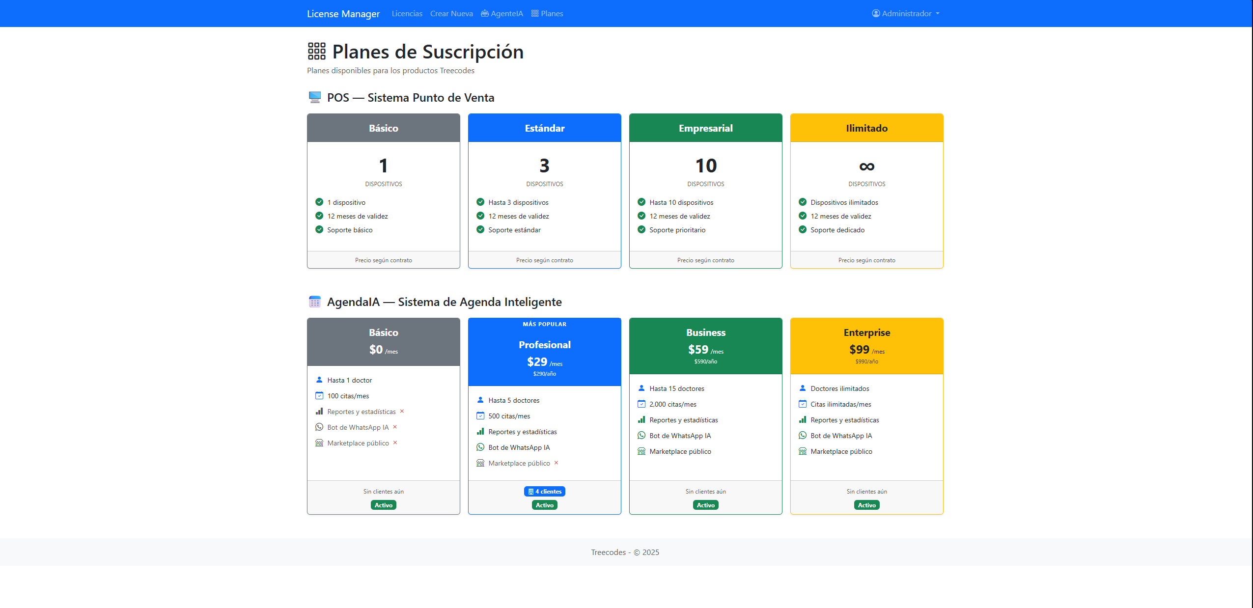 License Manager — planes
